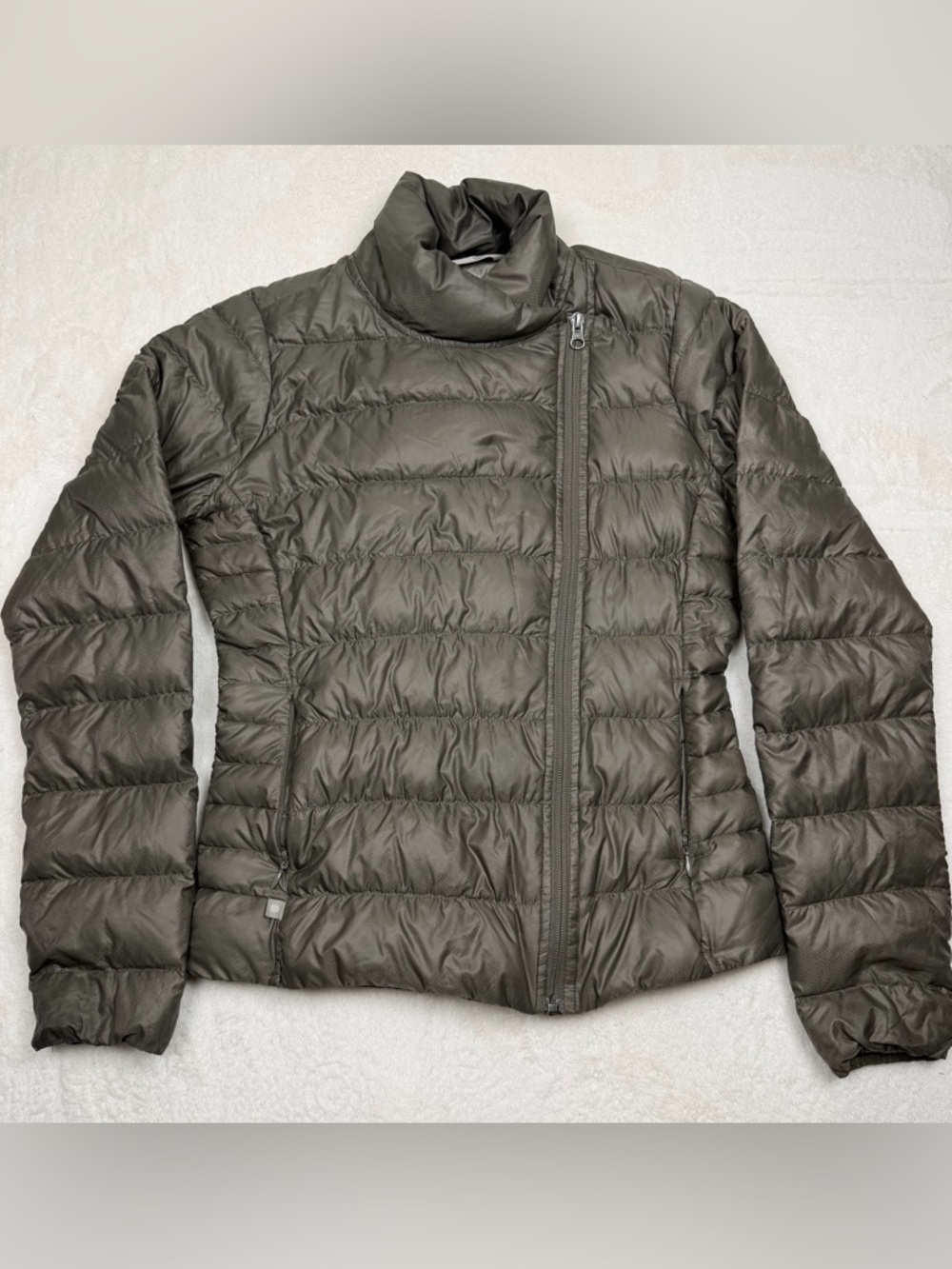 Athleta Goose Down Puffer Jacket‎ Brown Women's Lightweight Coat